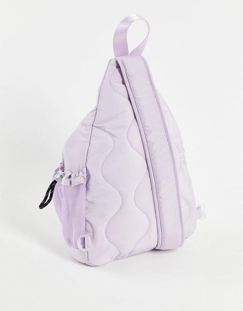 商品Topshop|Topshop one strap nylon backpack in lilac,价格¥139,第2张图片详细描述