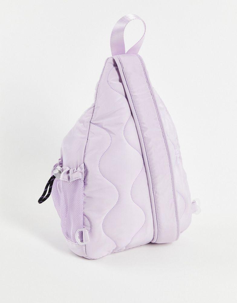 商品Topshop|Topshop one strap nylon backpack in lilac,价格¥152,第4张图片详细描述