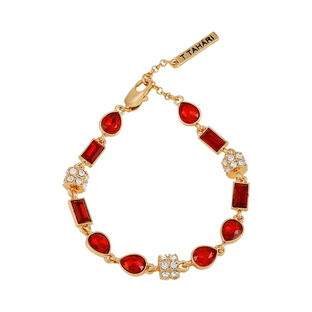 商品Tahari|Gold-Tone & Glass Stone Line Bracelet,价格¥309,第1张图片