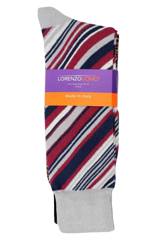 商品Lorenzo Uomo|Dress Crew Socks - Pack of 3,价格¥151,第2张图片详细描述