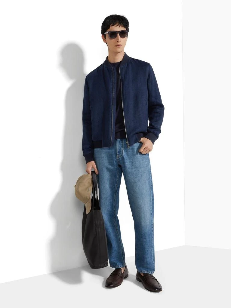 商品Zegna|Zegna Oasi Lino Bomber Jacket,价格¥17617,第4张图片详细描述