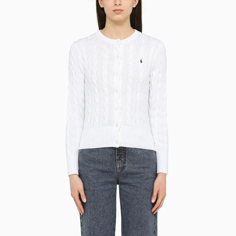 商品Ralph Lauren|White cotton cardigan,价格¥1147,第1张图片