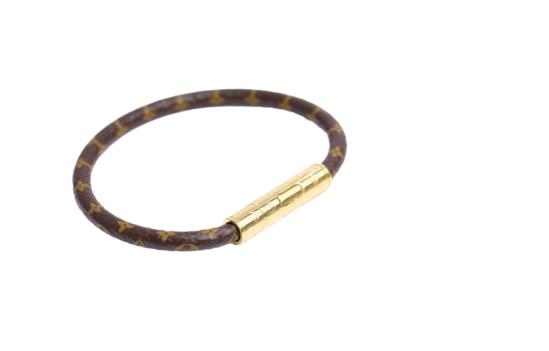 商品[国内直发] Louis Vuitton|复古老花 黄铜 手镯 男女同款 棕色,价格¥2993,第11张图片详细描述