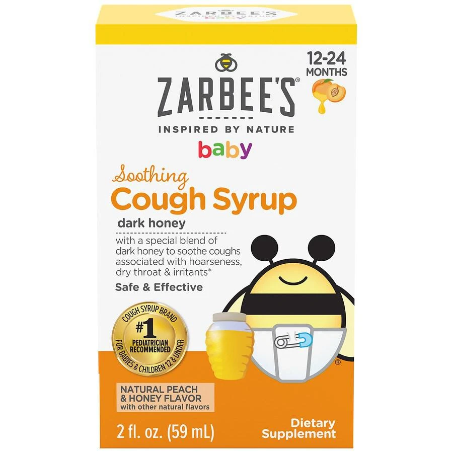 商品ZarBee's Naturals|Baby Soothing Cough Syrup Natural Peach & Honey,价格¥82,第1张图片