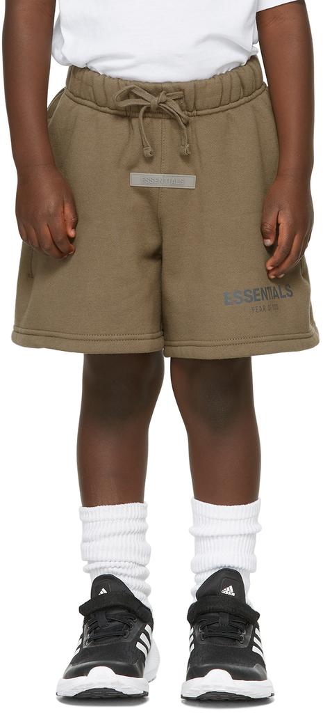 Kids Taupe Fleece Shorts商品第2张图片规格展示