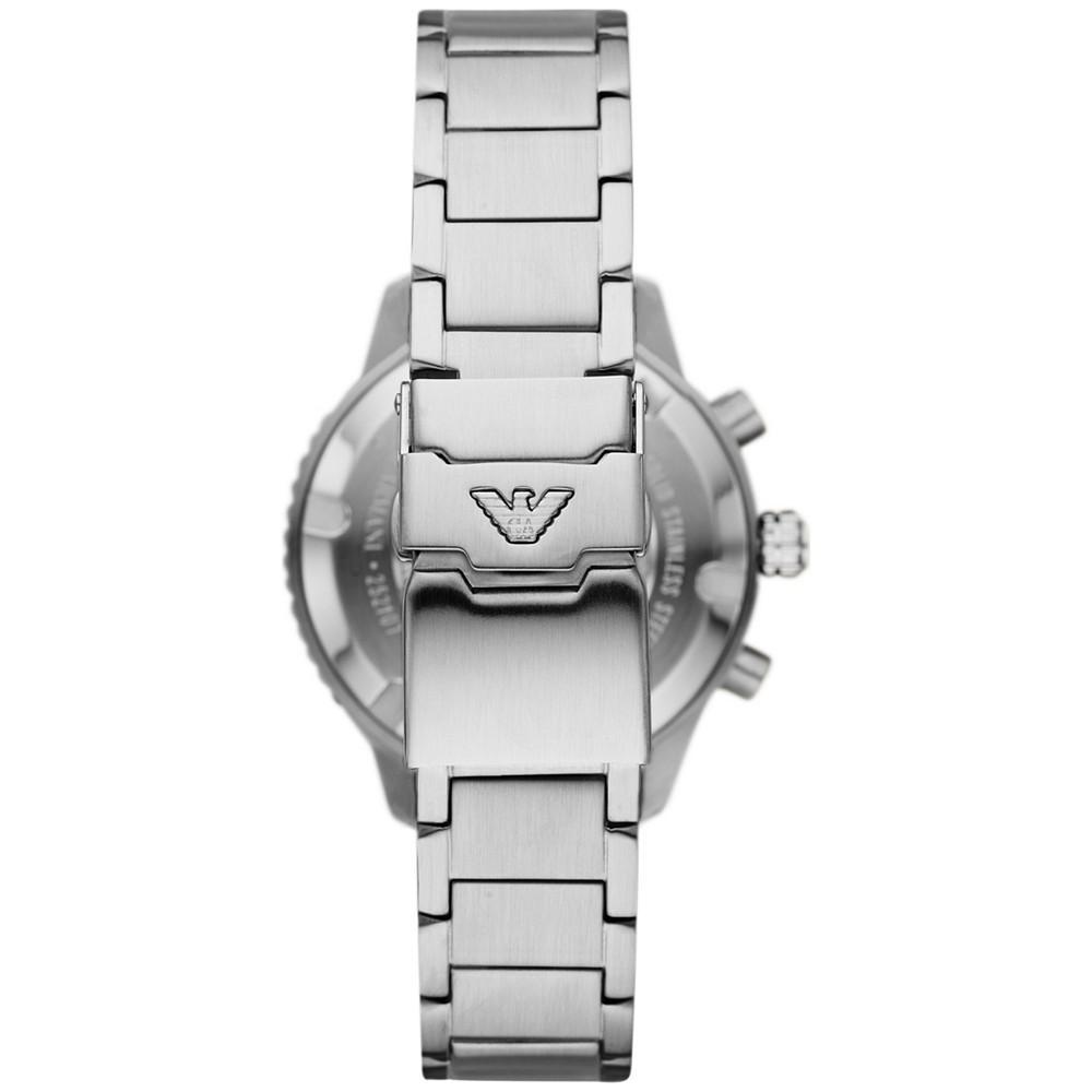 商品Emporio Armani|Men's Chronograph Stainless Steel Bracelet Watch 43mm,价格¥2568,第5张图片详细描述