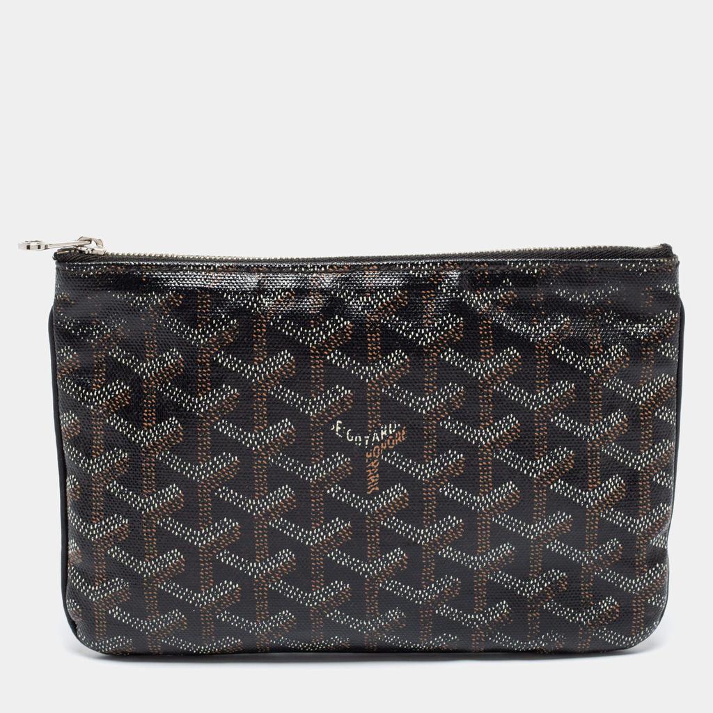 Goyard Black Goyardine Coated Canvas PM Senat Clutch商品第1张图片规格展示