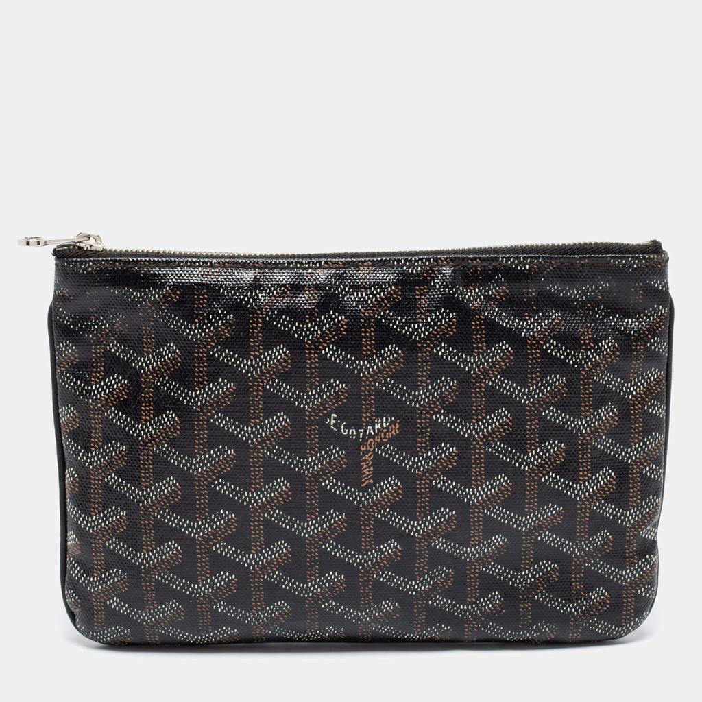 商品[二手商品] Goyard|Goyard Black Goyardine Coated Canvas PM Senat Clutch,价格¥3069,第1张图片