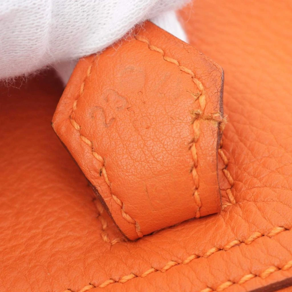 商品[二手商品] Hermes|Hermes Orange Leather Plume 32 Handbag,价格¥35936,第4张图片详细描述