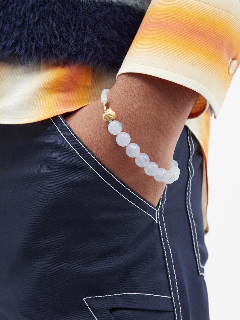 商品Completedworks|Agate & 14kt gold-plated beaded bracelet,价格¥1457,第4张图片详细描述