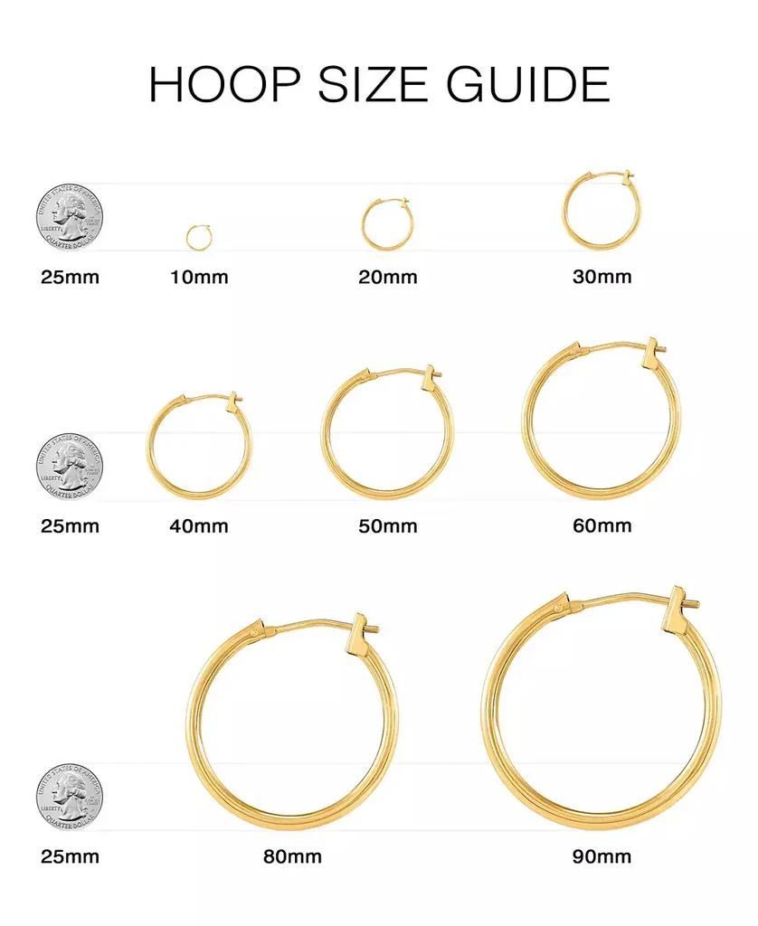 商品Macy's|Two-Tone Twisted Hoop Earrings (45mm) in 14k Yellow and White Gold- Plated Sterling Silver (Also in Sterling Silver),价格¥1863,第3张图片详细描述