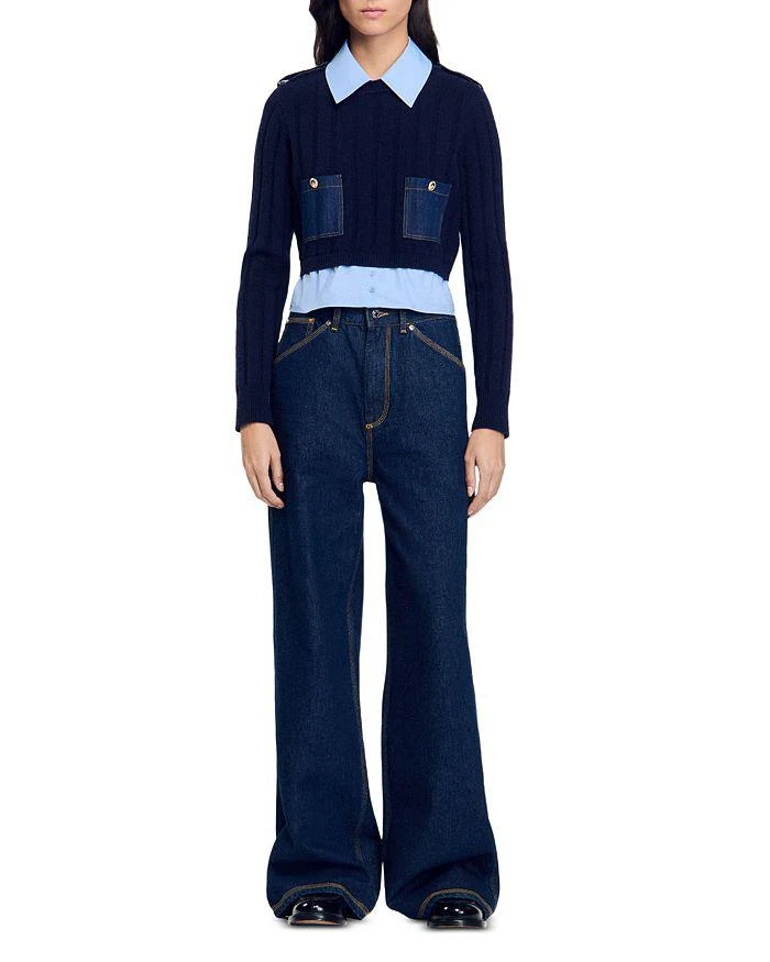 商品Sandro|Jules Layered Look Sweater,价格¥1338,第5张图片详细描述