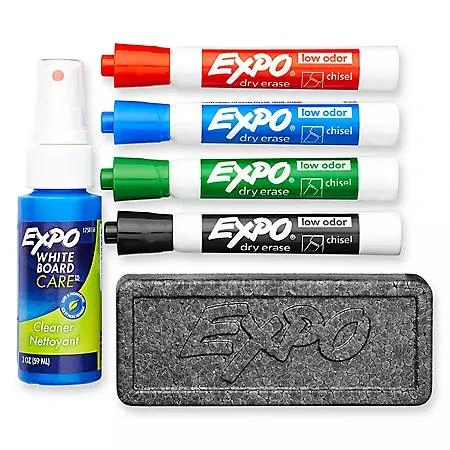 商品Expo|Expo - Low Odor Dry Erase Marker Starter Set, Assorted - 4 per Pack,价格¥60,第2张图片详细描述