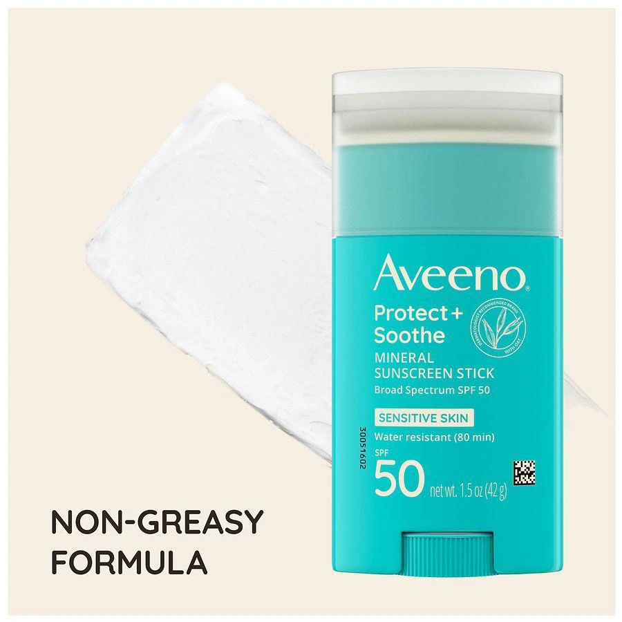 商品Aveeno|Positively Mineral Sensitive Skin Sunscreen Stick, SPF 50,价格¥99,第5张图片详细描述