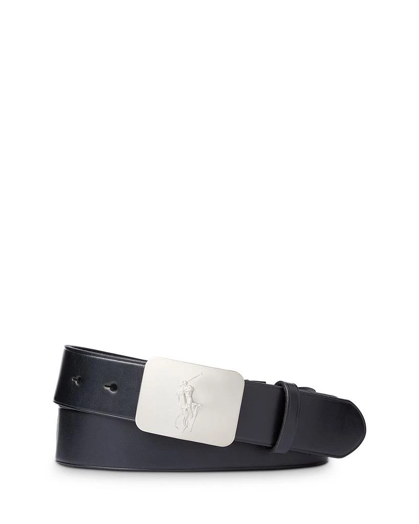 商品Ralph Lauren|Pony Plaque Leather Belt,价格¥536,第1张图片