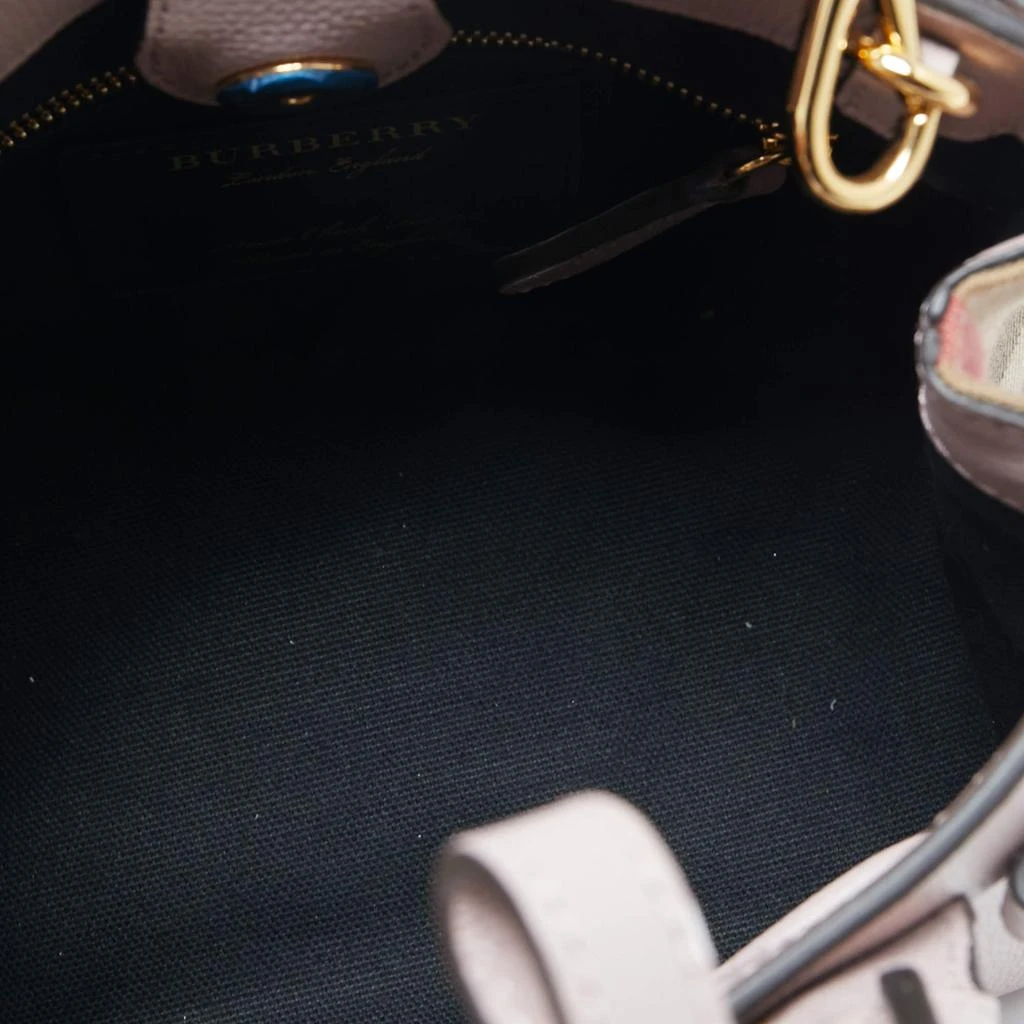 Burberry Lilac/Beige Leather and House Check Canvas Baby Banner Tote 商品