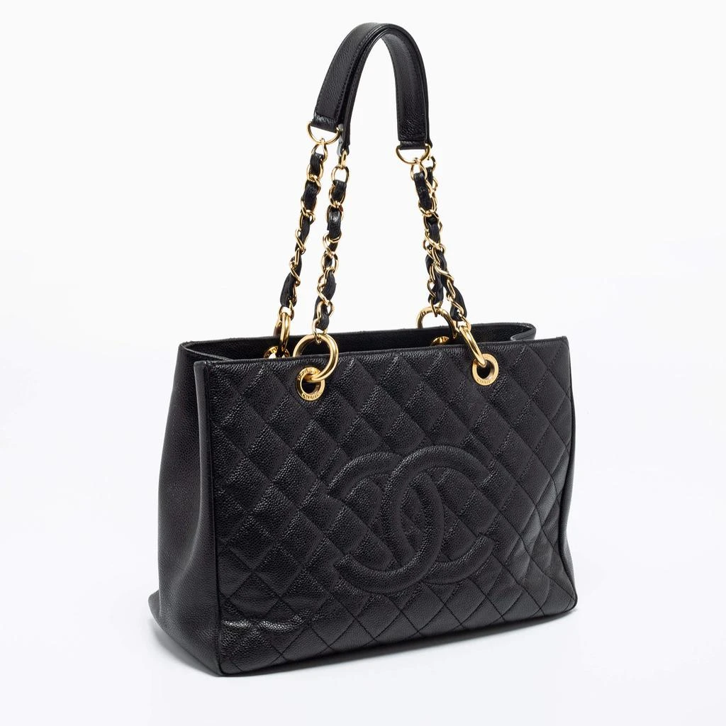 商品[二手商品] Chanel|Chanel Black Quilted Caviar Leather Grand Shopper Tote,价格¥17438,第3张图片详细描述