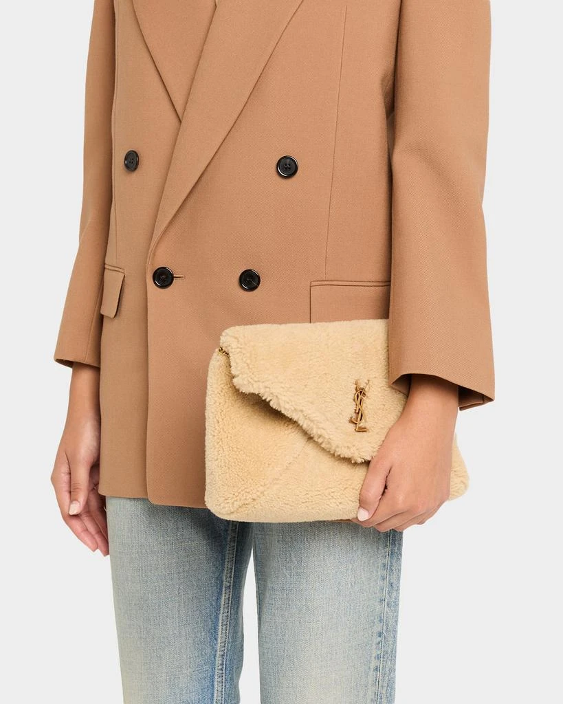 商品Yves Saint Laurent|YSL Envelope Flap Shoulder Bag in Shearling,价格¥17610,第2张图片详细描述