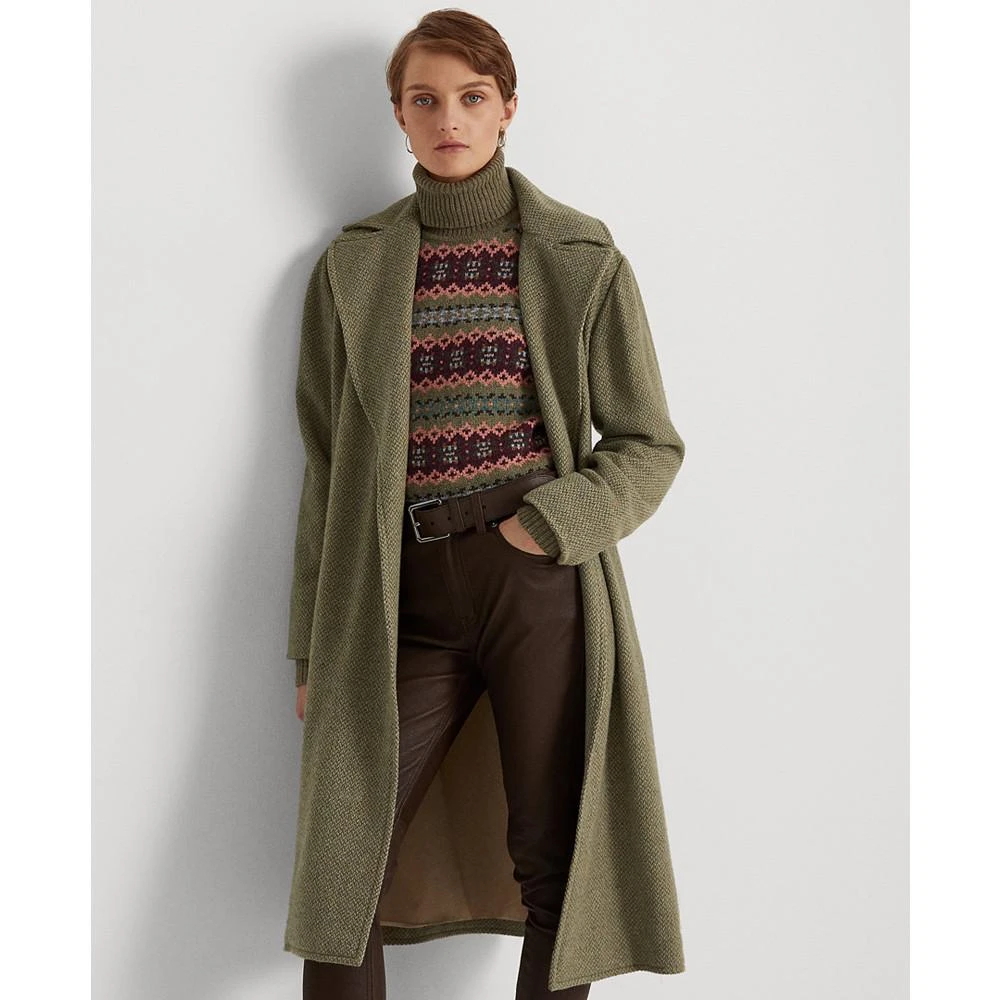 商品Ralph Lauren|Wool Tweed Wrap Coat,价格¥2456,第1张图片