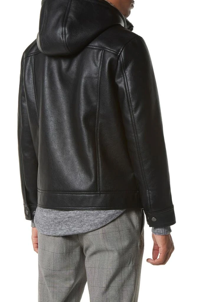 商品Marc New York by Andrew Marc|Jutland Hooded Faux Fur Lined Faux Leather Moto Jacket,价格¥745,第2张图片详细描述