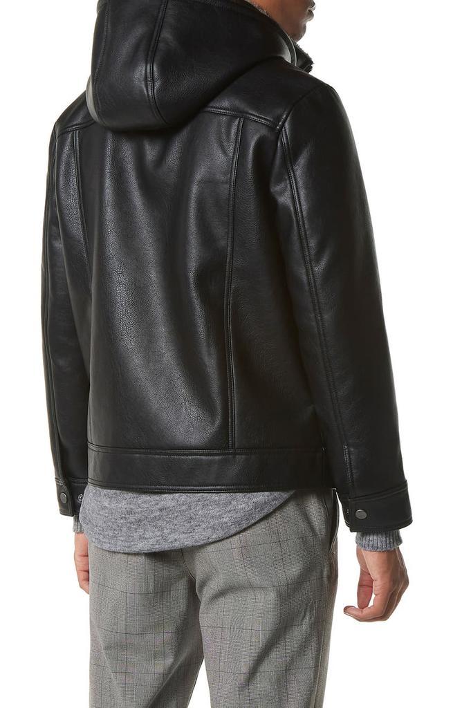 商品Marc New York by Andrew Marc|Jutland Hooded Faux Fur Lined Faux Leather Moto Jacket,价格¥1016,第4张图片详细描述