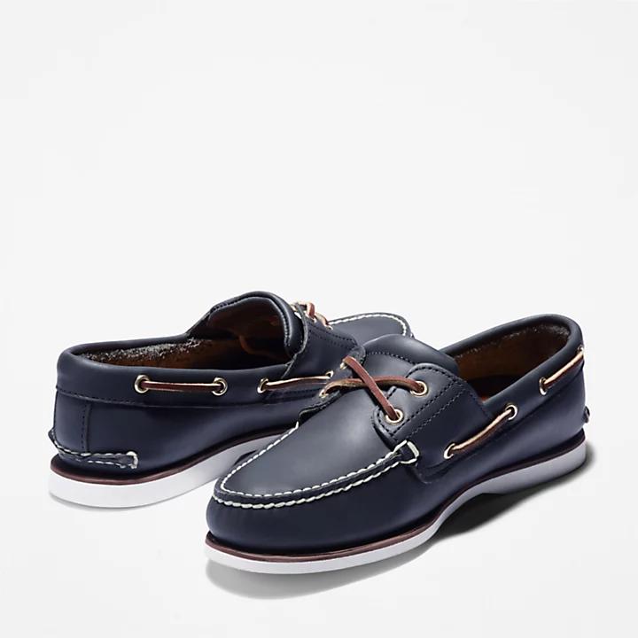 Classic Boat Shoe for Men in Blue商品第5张图片规格展示