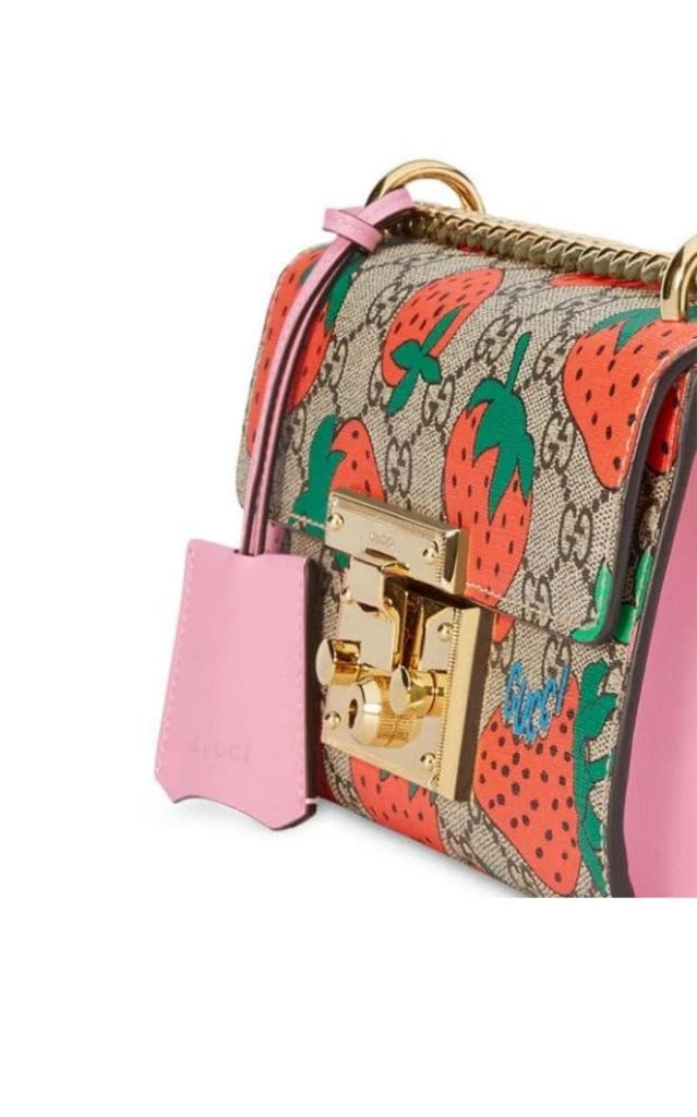 商品Gucci|Padlock Gg Strawberry Small Shoulder Bag,价格¥19536,第5张图片详细描述