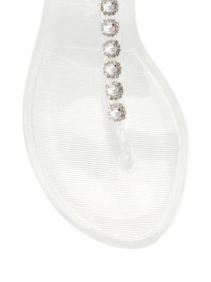 商品Stuart Weitzman|Pearl Crystal-Embellished Jelly Thong Sandals,价格¥665,第6张图片详细描述