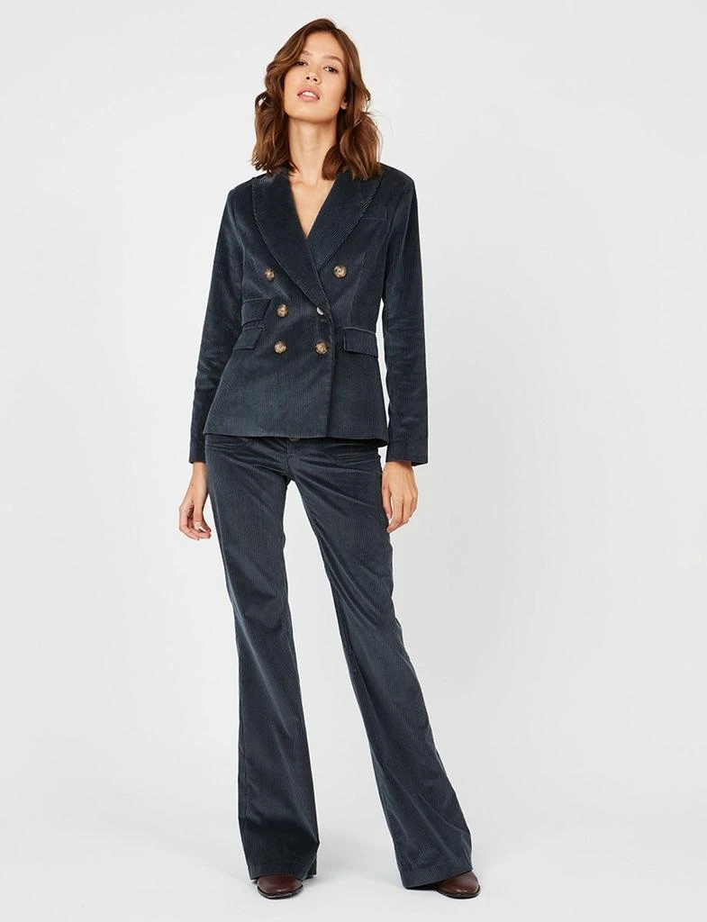 商品INES DE LA FRESSANGE|Maurice blue velvet jacket,价格¥2670,第2张图片详细描述
