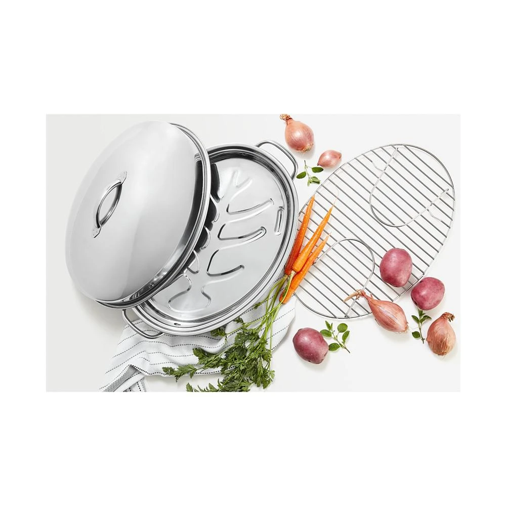 商品Martha Stewart|Stainless Steel 8-Qt. Covered Oval Roaster with Rack, Created for Macy's,价格¥209,第5张图片详细描述