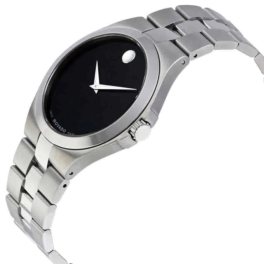 商品Movado|Movado Black Dial Stainless Steel Mens Watch 0606555,价格¥2372,第2张图片详细描述