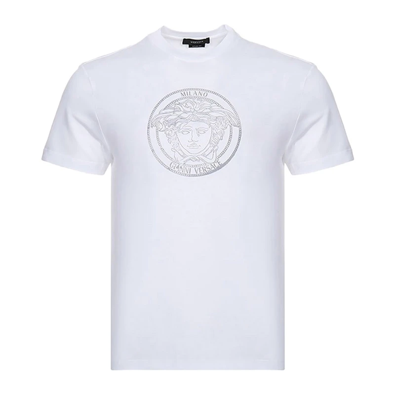 商品[国内直发] Versace|VERSACE 男士白色印花图案T恤 A87381-A228806-A1001,价格¥1948,第1张图片