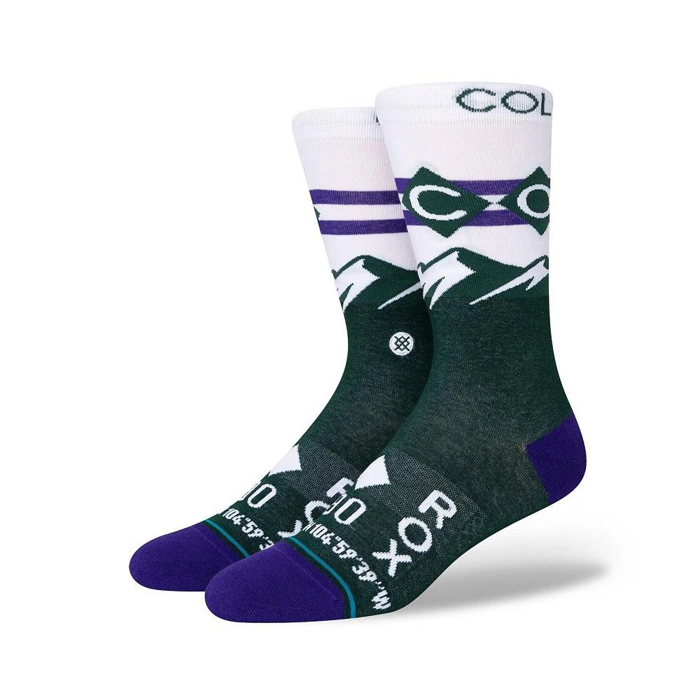 商品Stance|Men's Green Colorado Rockies City Connect Crew Socks,价格¥151,第1张图片