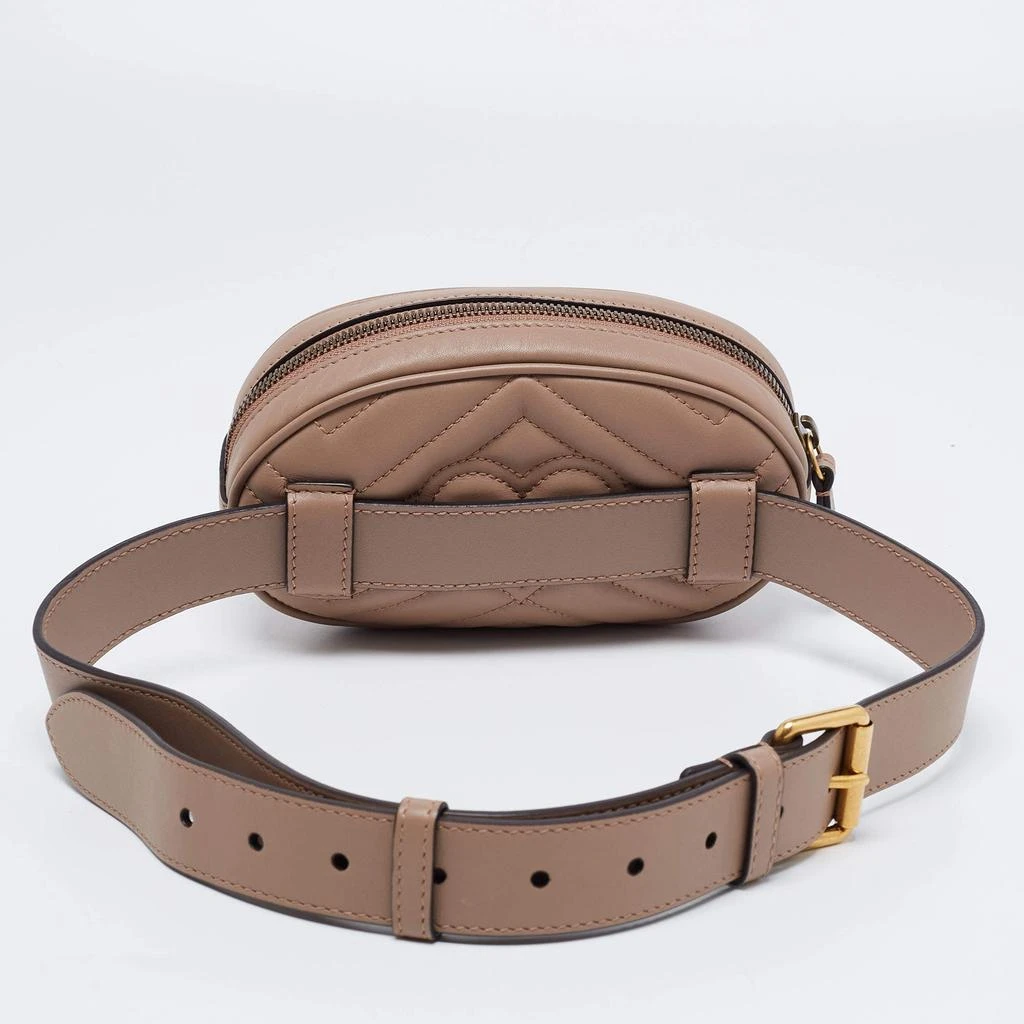 商品Gucci|Gucci Beige Matelasse Leather GG Marmont Belt Bag,价格¥7548,第4张图片详细描述