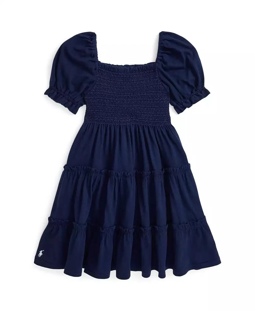 商品Ralph Lauren|Toddler and Little Girls Smocked Cotton Jersey Dress,价格¥220,第1张图片