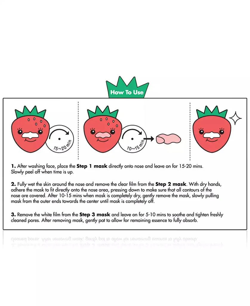 商品TONYMOLY|Runaway Strawberry Seeds 3-Step Nose Pack,价格¥23,第2张图片详细描述