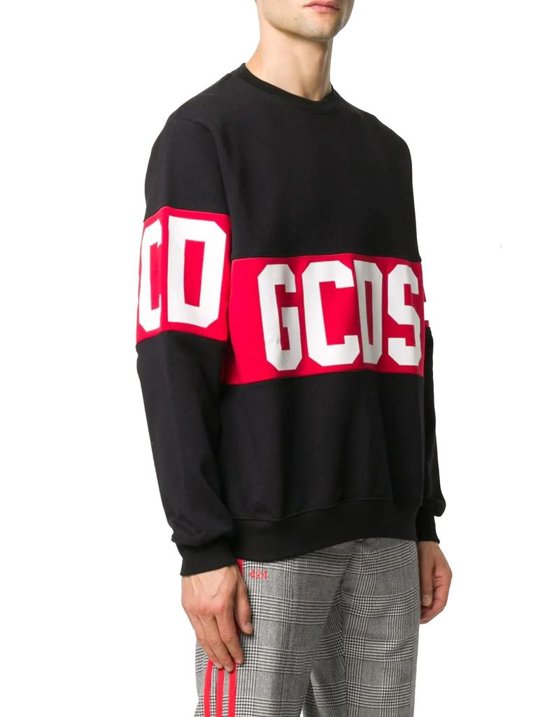 Gcds Men's  Black Cotton Sweatshirt商品第2张图片规格展示