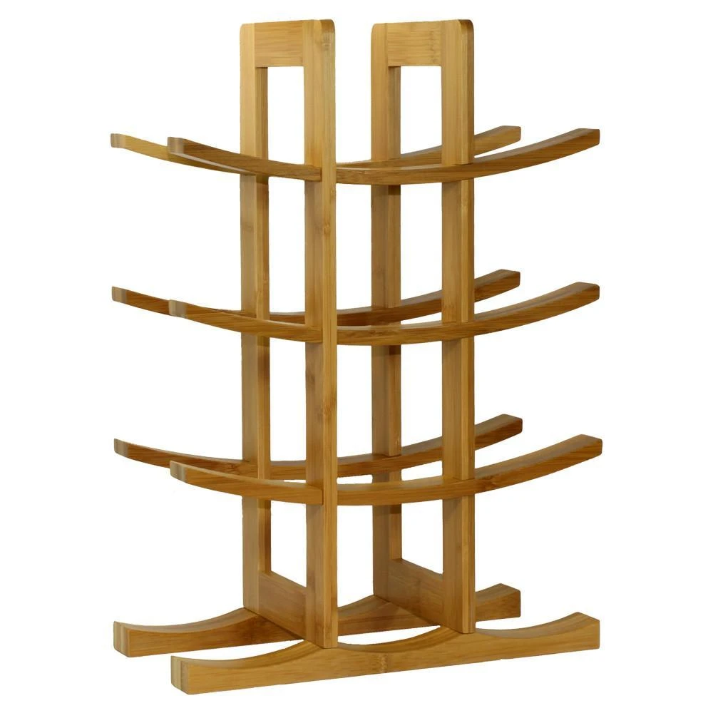 商品Oceanstar|12-Bottle Natural Bamboo Wine Rack,价格¥348,第1张图片
