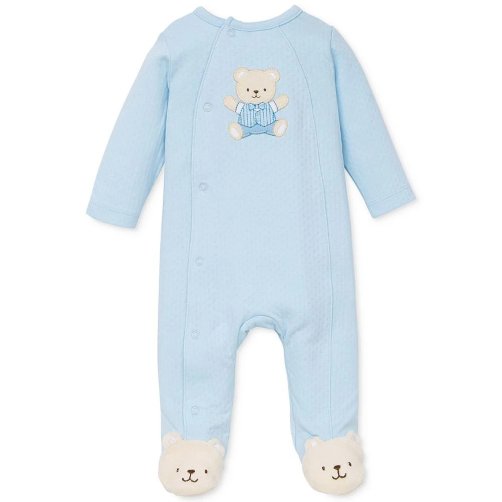 商品Little Me|Baby Boys Cute Bear Snap Close Footed Coverall,价格¥96,第1张图片