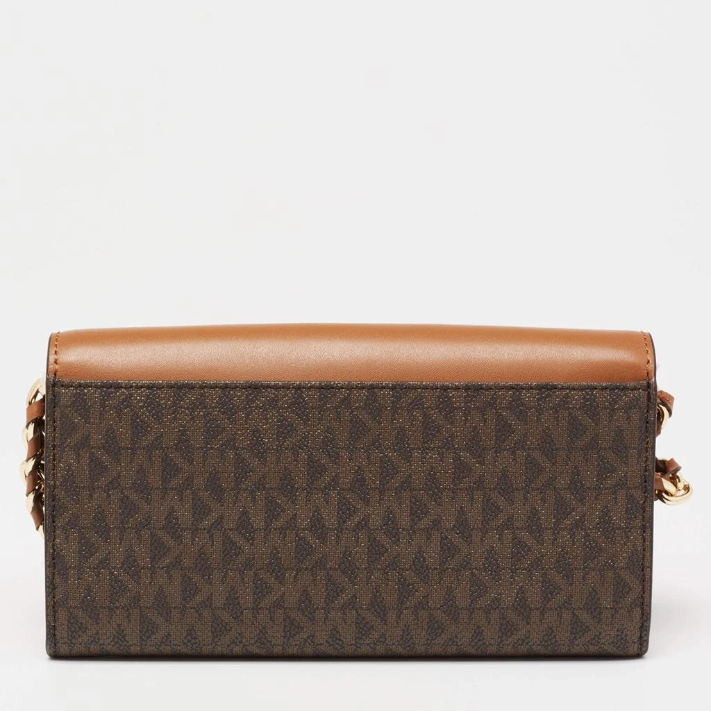 商品[二手商品] Michael Kors|MICHAEL Michael Kors Brown Signature Coated Canvas And Leather Wallet on Chain,价格¥1223,第5张图片详细描述