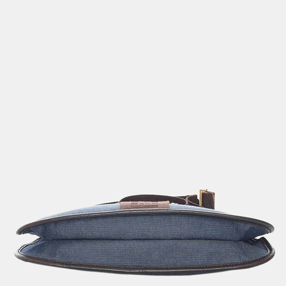 商品[二手商品] Fendi|Fendi Blue Denim Borsa Tape Messenger Bag,价格¥4146,第4张图片详细描述