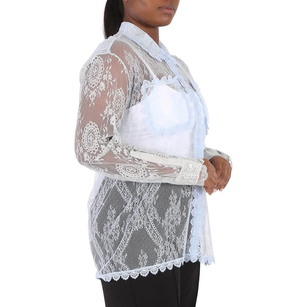 商品Burberry|Ladies Pale Blue Long-sleeve Lace Shirt,价格¥6317,第2张图片详细描述