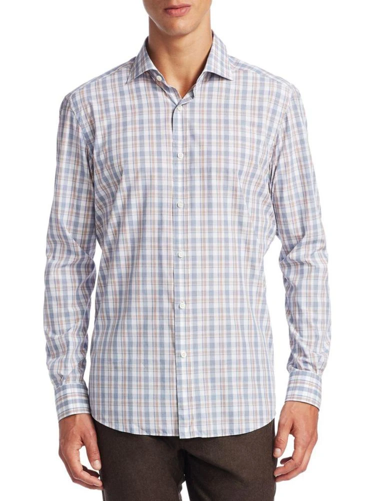 商品Zegna|Plaid Cotton Casual Button-Down Shirt,价格¥1415,第1张图片