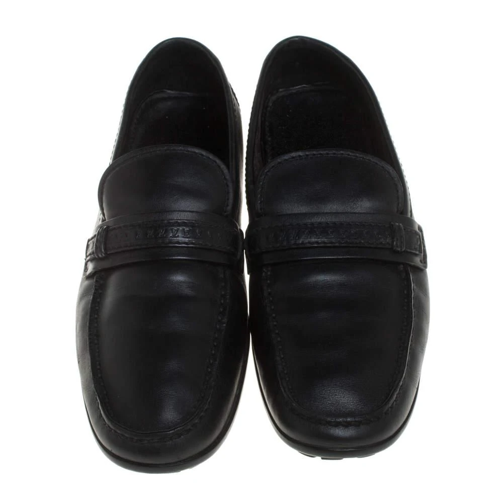 商品[二手商品] Louis Vuitton|Louis Vuitton Black Leather Slip On Loafers Size 42.5,价格¥3349,第3张图片详细描述