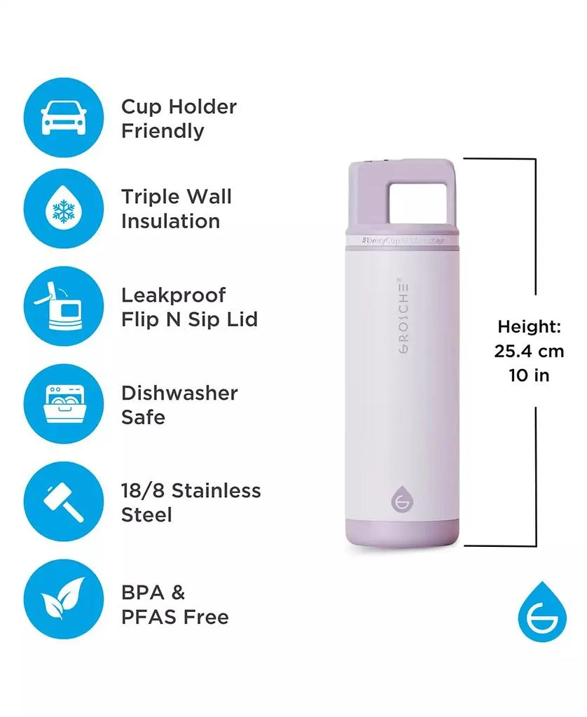 Alpine Flip 'N Sip Insulated, Leakproof Water Bottle with Straw, 20 OZ, 2pk 商品