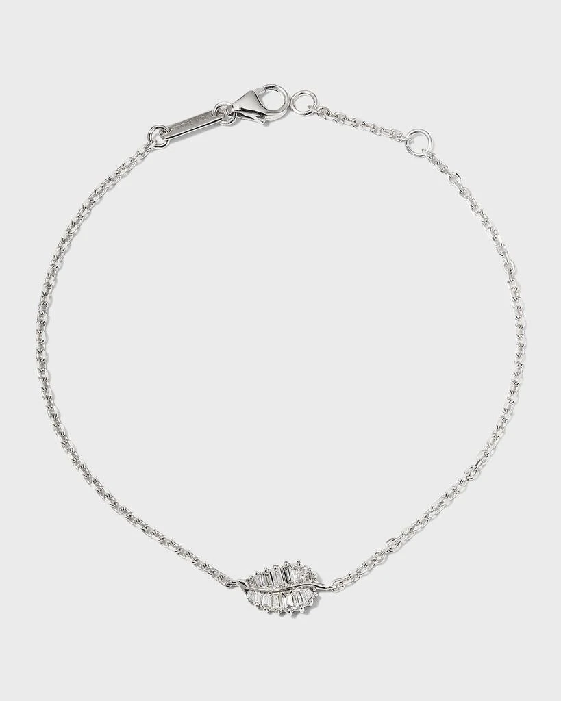 商品Anita Ko|18k White Gold Small Palm Leaf Bracelet,价格¥11322,第1张图片