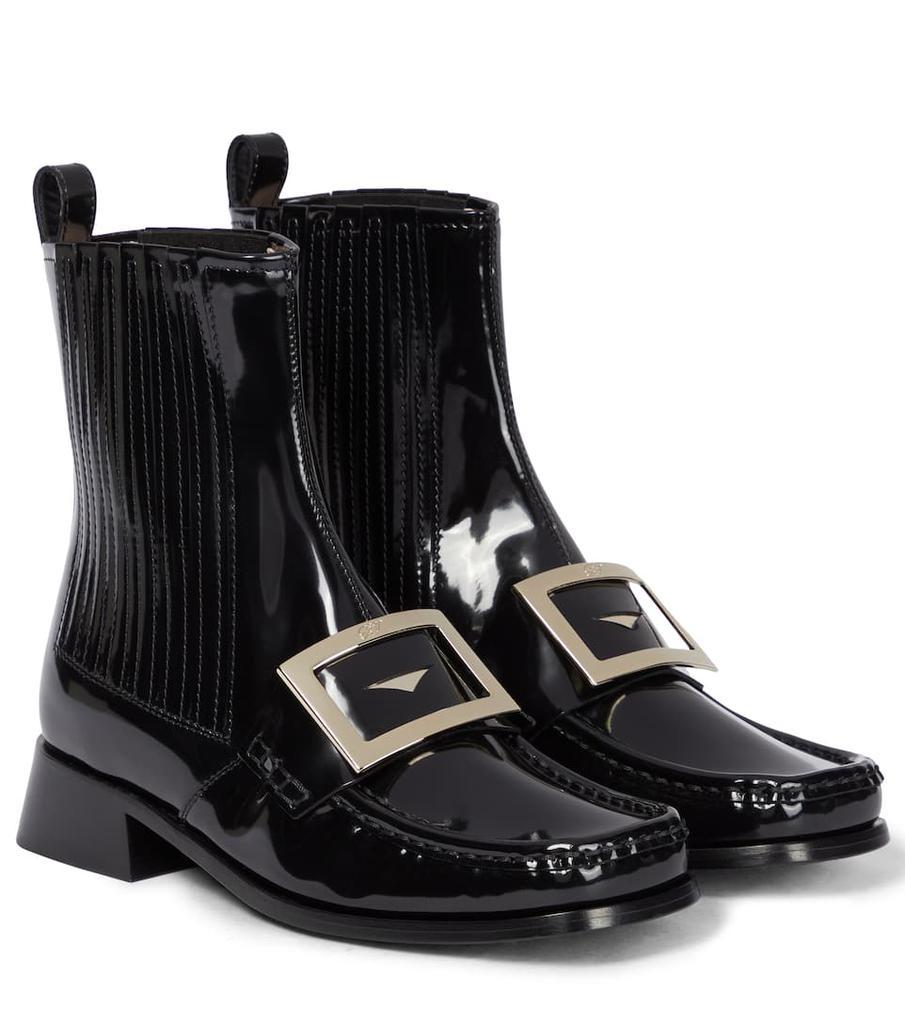 商品Roger Vivier|Preppy Viv' patent leather Chelsea boots,价格¥7680,第1张图片
