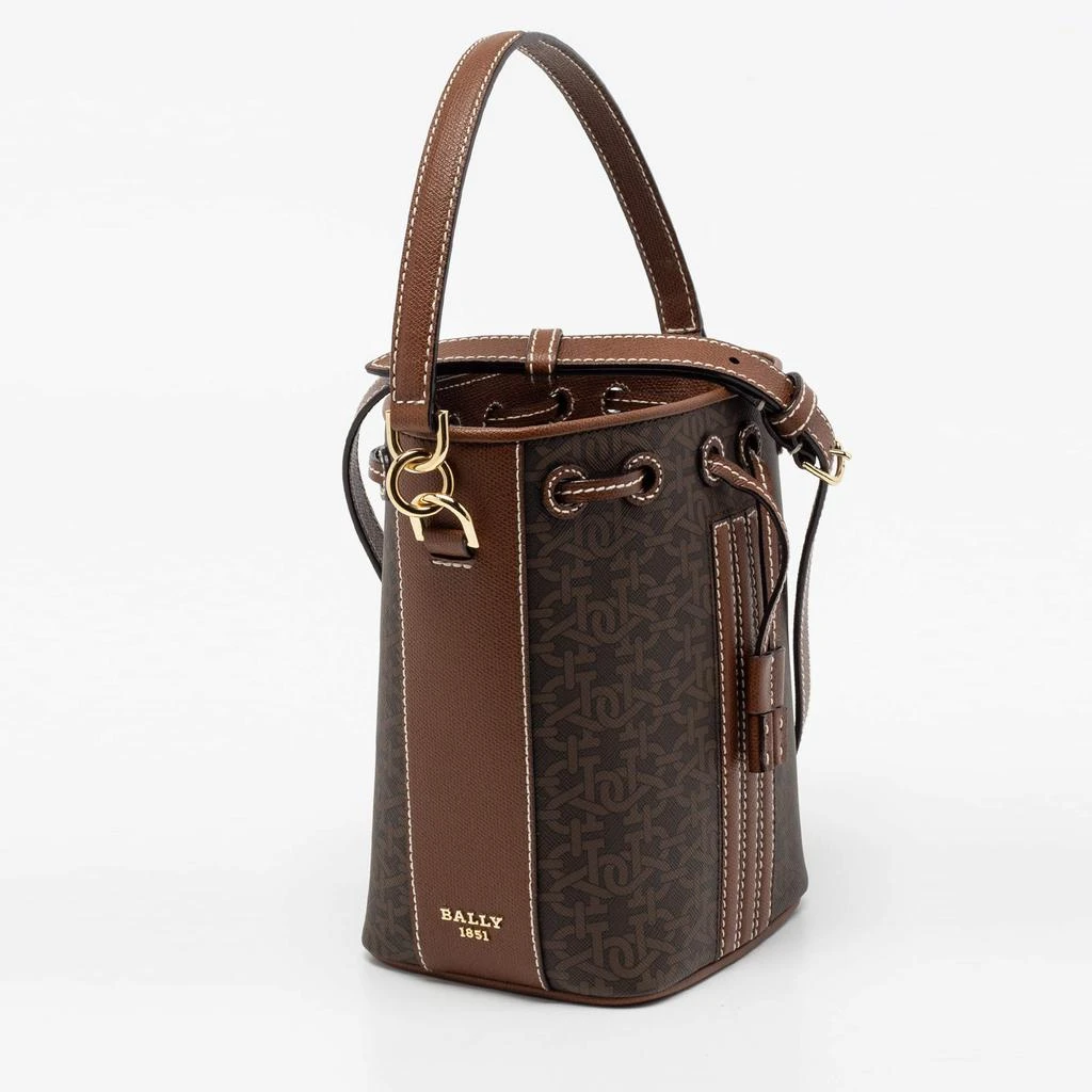 商品Bally|Bally Brown Coated Canvas and Leather Donae Bucket Bag ,价格¥3474,第3张图片详细描述