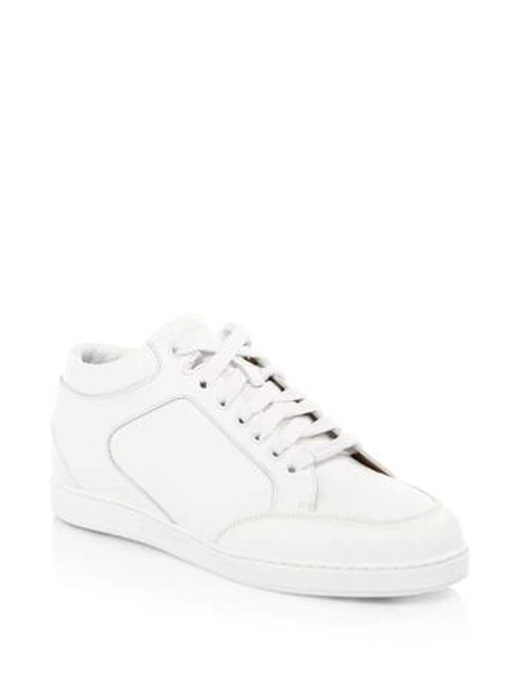 商品Jimmy Choo|Jimmy Choo - Miami Leather Low-Top Sneakers,价格¥2597,第1张图片