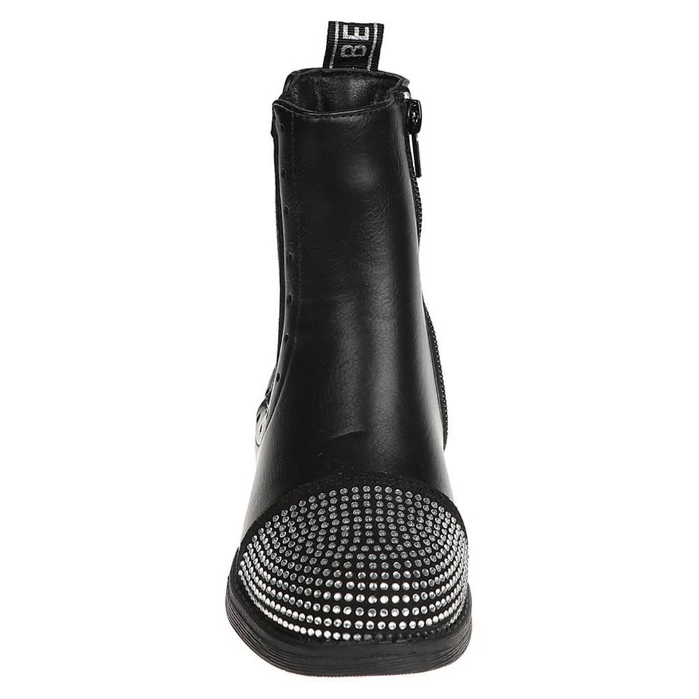 Big Girls Comfy Fashion Tall Chelsea Boots with Rhinestones 商品